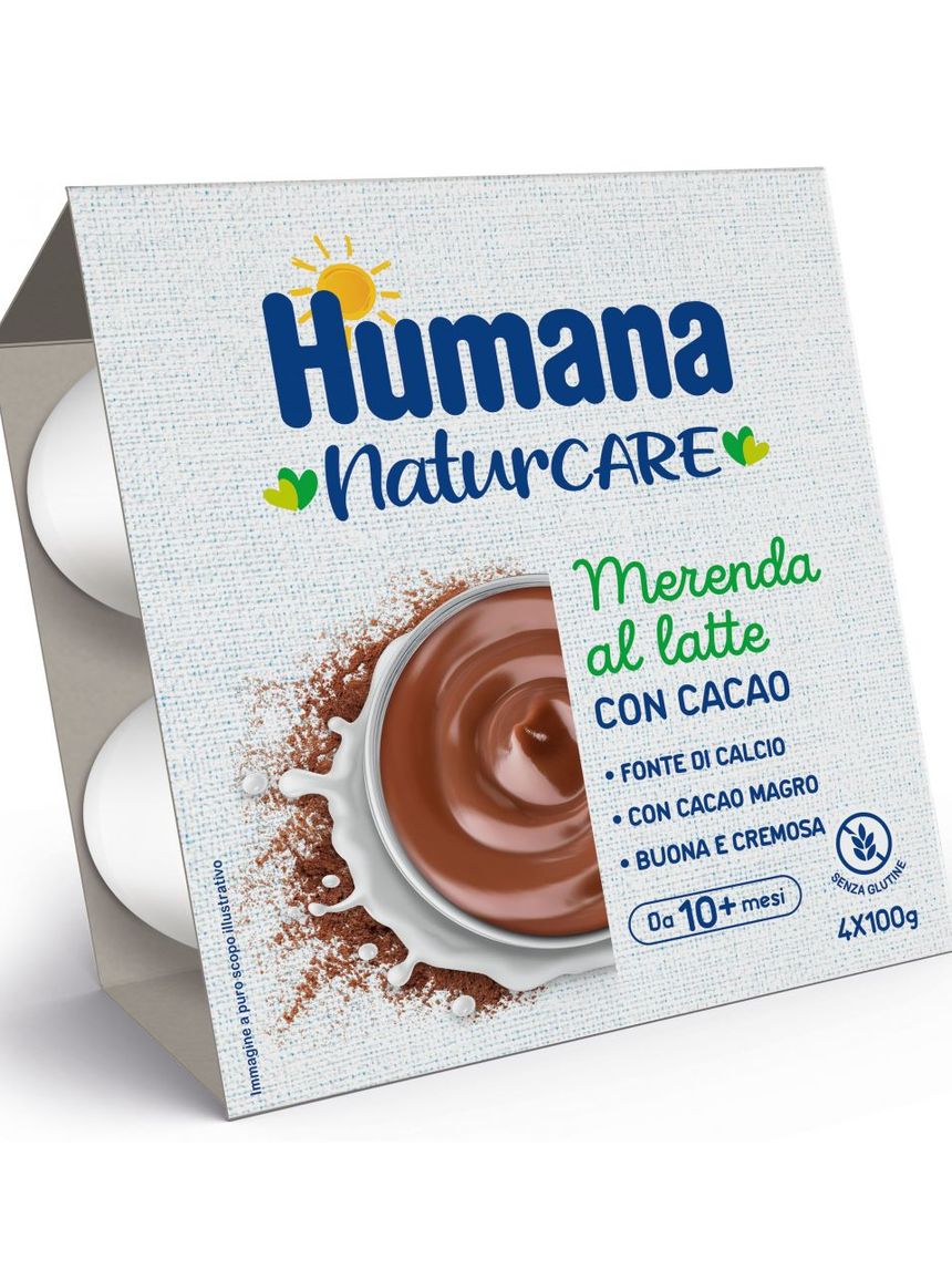 Humana merenda latte cacao 4x100gr