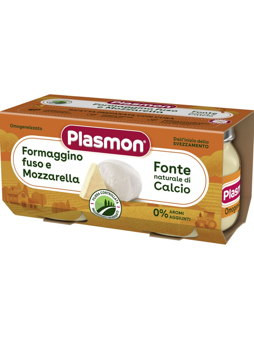 Omogeneizzato formaggino fuso e mozzarella 2x80g - plasmon