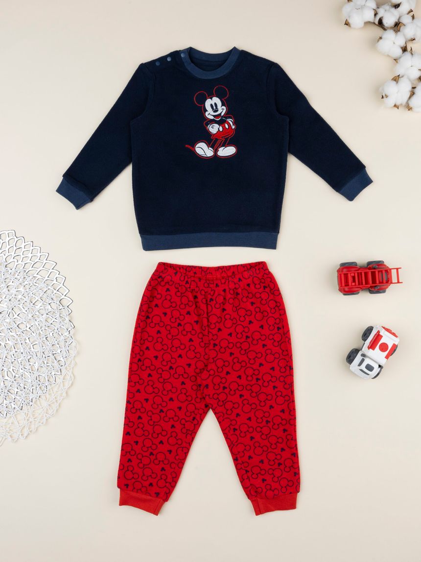Pigiama bimbo blu/rosso mickey mouse