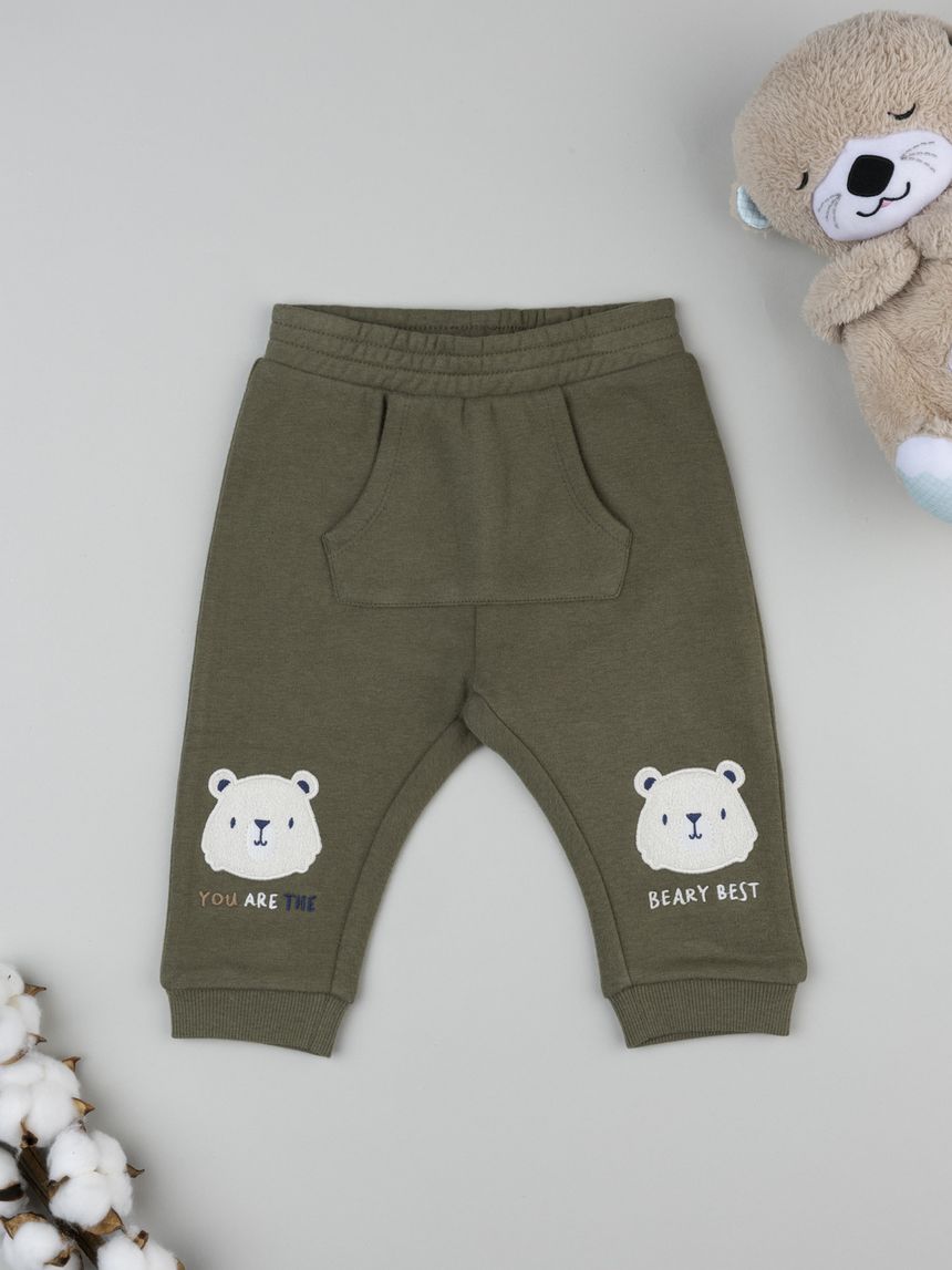 Pantalone bimbo verde tascona