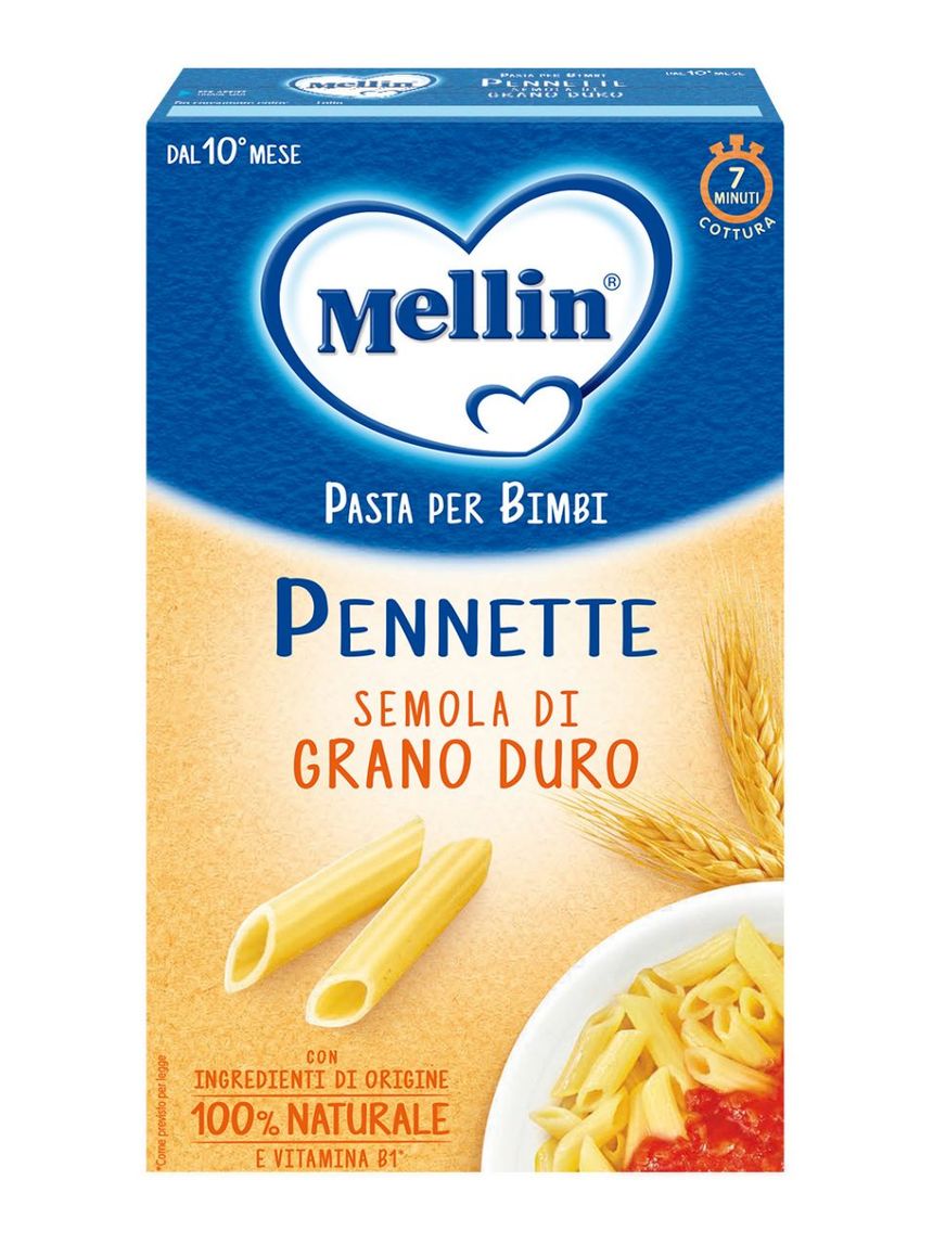 La pasta dei bimbi 100% naturale pennette con farina di semola di grano duro 280g - mellin