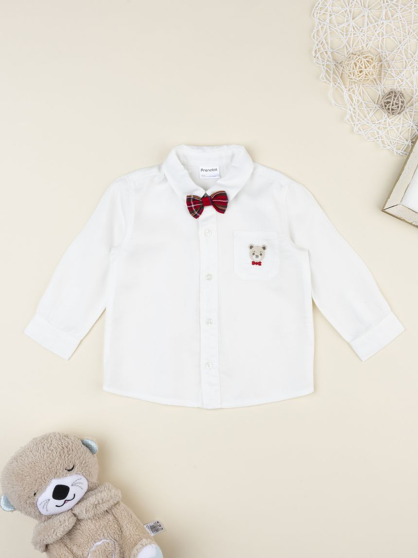 Camicia bimbo bianca con papillon