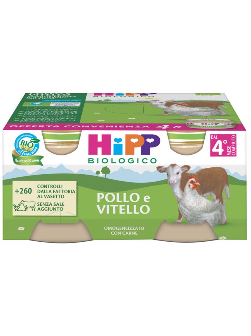 Omogeneizzato pollo e vitello 4x80g - hipp