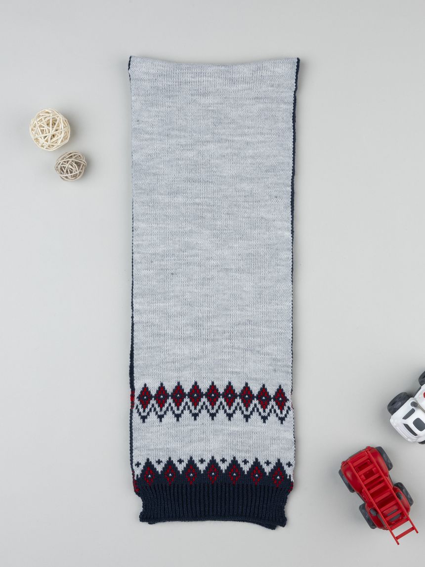 Sciarpa bambino blu/grigia