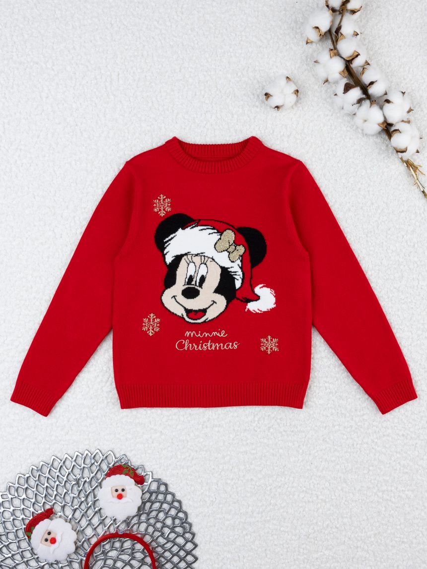 Maglione bimba natale minnie