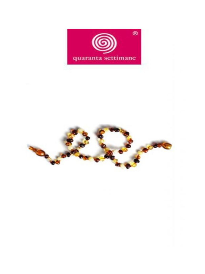 Collana ambra multicolore scura - quaranta settimane