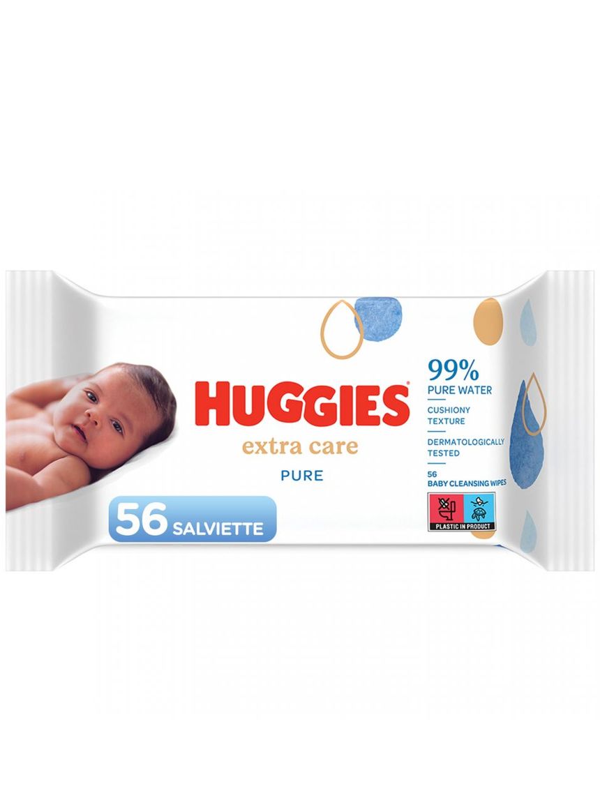 Salviettine huggies pure extra care – 56 pezzi - huggies