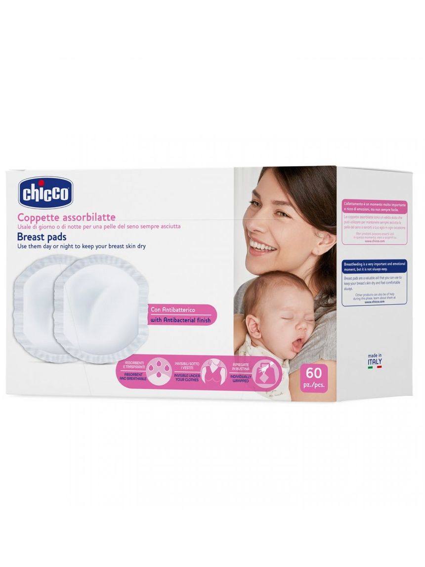 Dischetti assorbilatte antibatterici chicco x60 - chicco