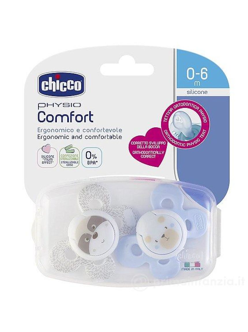 Succhietto comfort bimbo silicone 0-6m 2 pezzi - chicco
