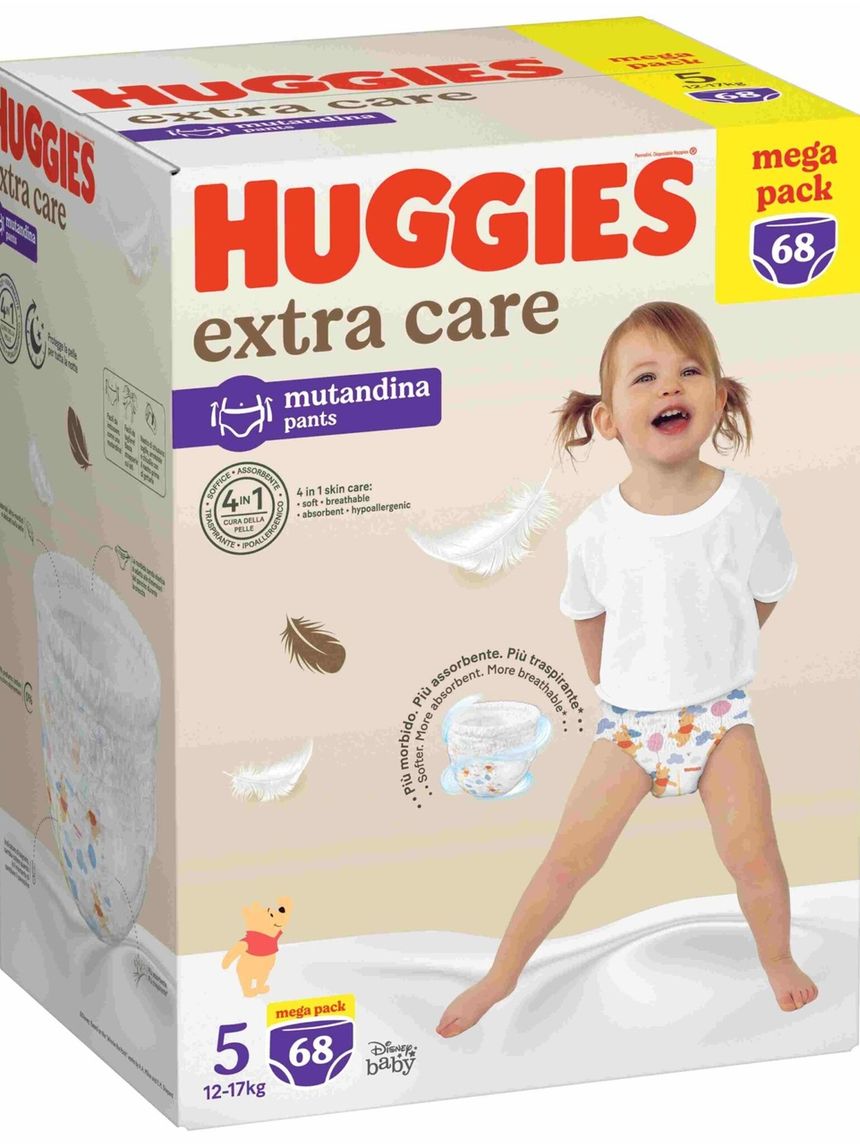 Pannolini extra care mutandina mega pack tg. 5 (12-17 kg) - 68 pannolini - huggies