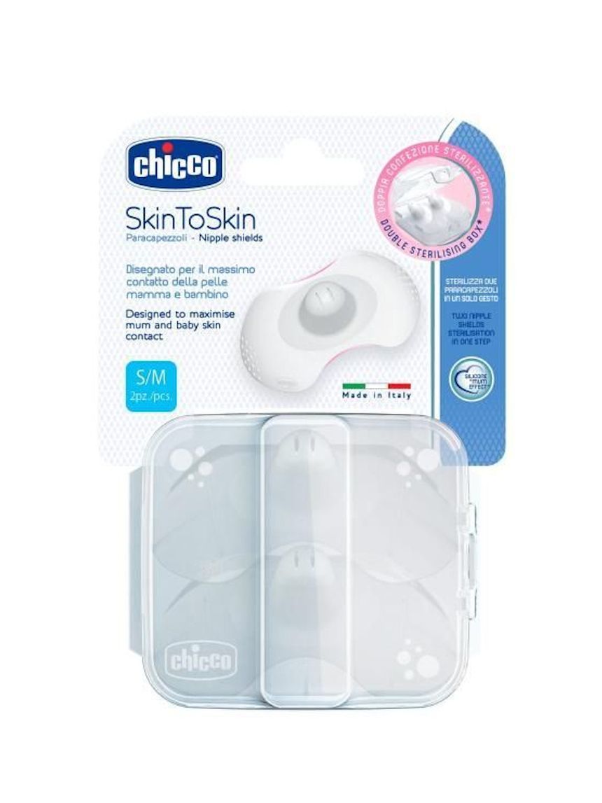 Paracapezzoli silicone skintoskin taglia s/m - chicco