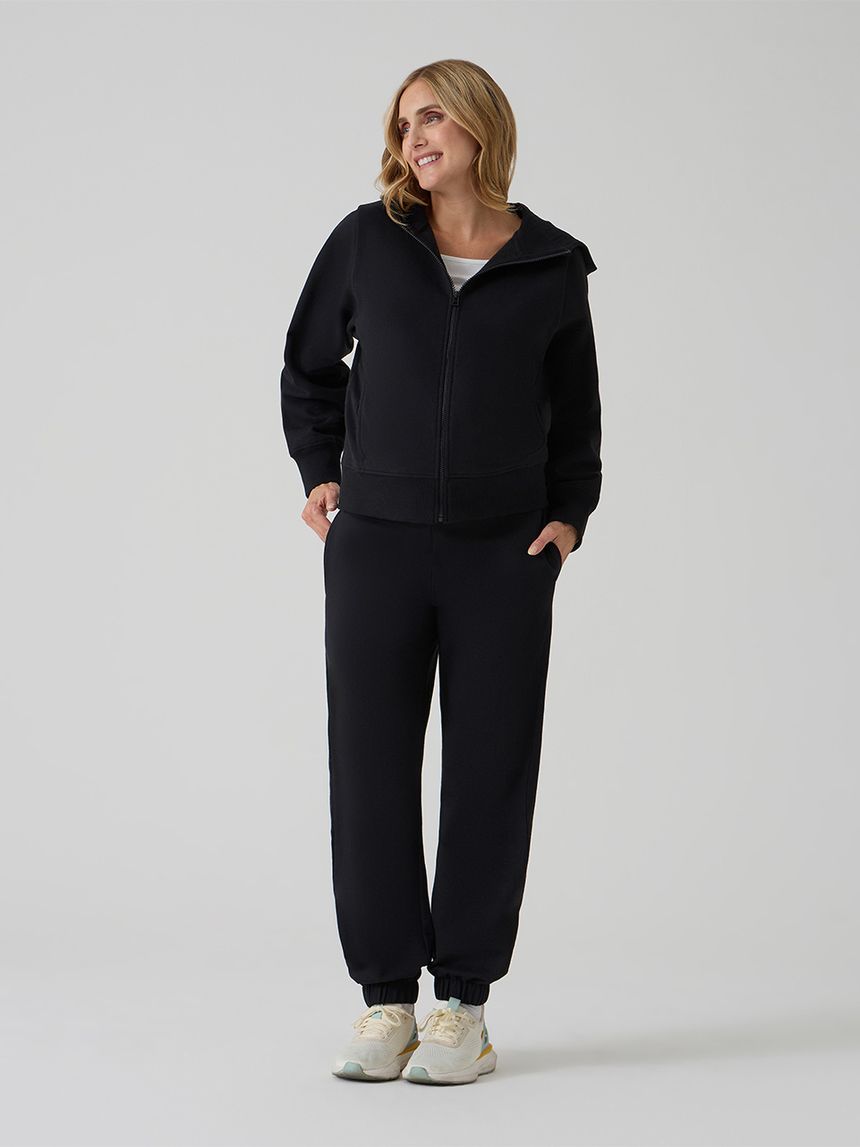 Cardigan felpa premaman con cappuccio