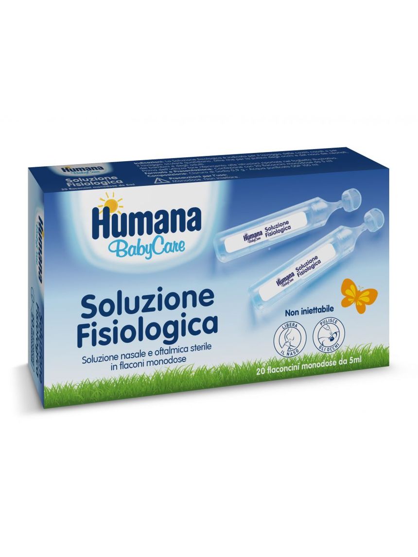 Babycare soluzione fisiologica monodose (20 flaconcini da 5ml) - humana