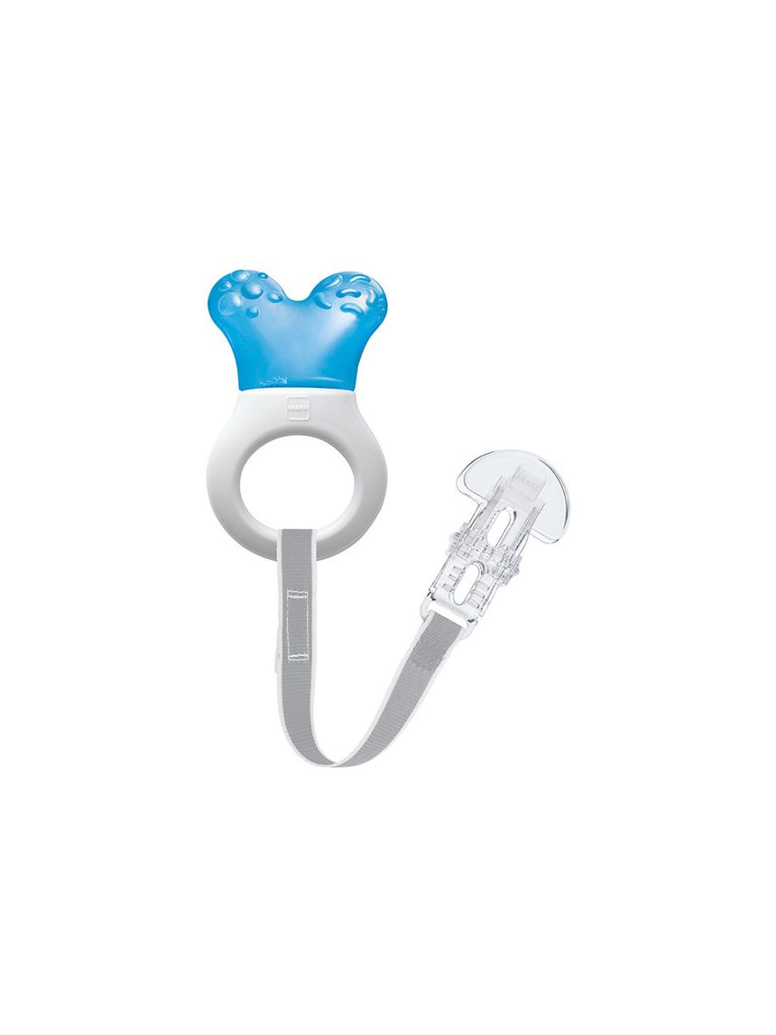 Dentaruolo mini cooler & clip azzurro - mam