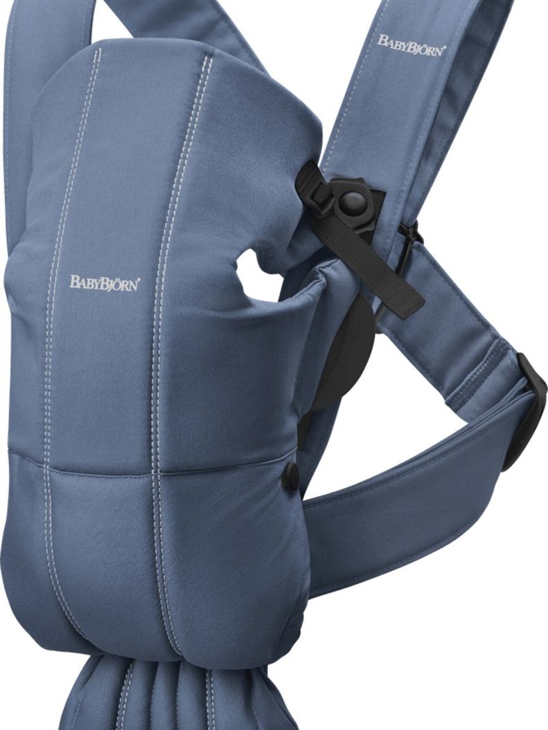 Marsupio baby carrier mini vintage indigo cotton - babybjorn