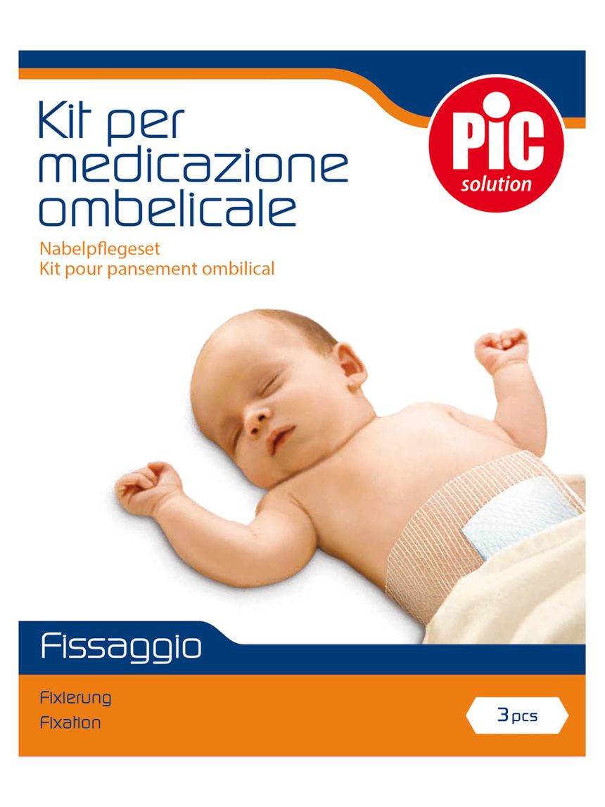 Benda rete kit ombelicale con compresse in tessuto - pic