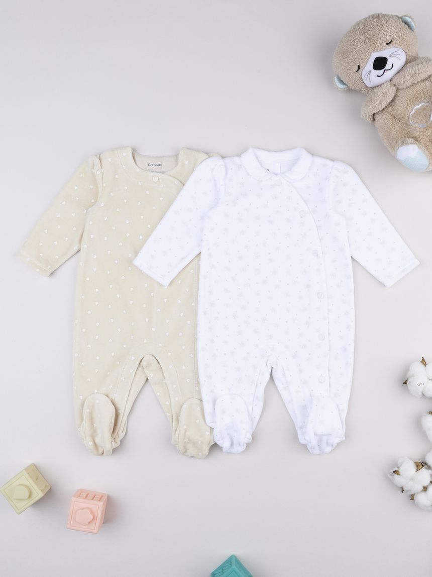 Pack 2 tutine bimba bianca/beige