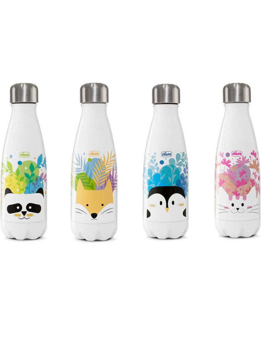 Bottiglia termica drinky acciaio inox 350ml - fantasia assortita - chicco