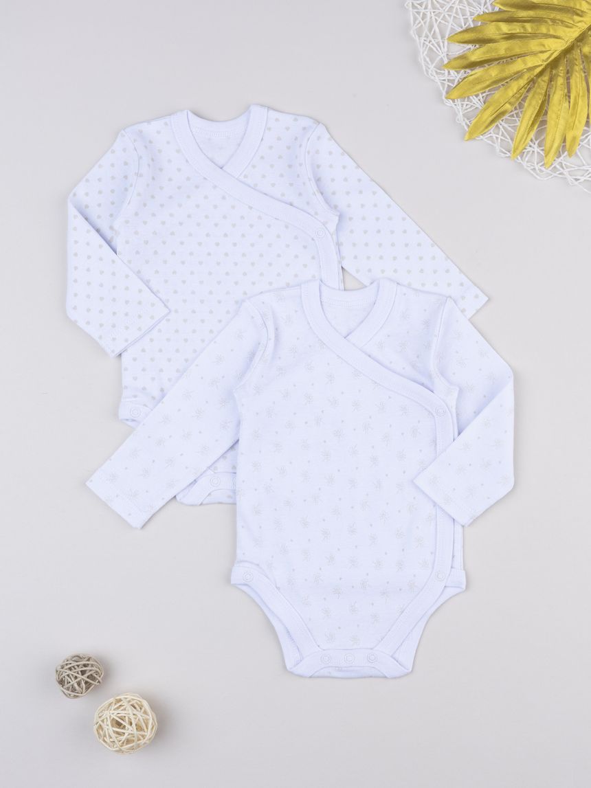 Pack 2 body bianchi manica lunga bimba