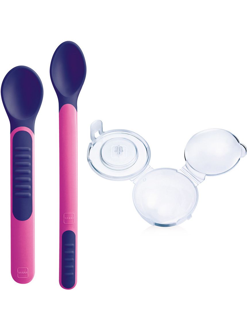Cucchiaino heat sensitive & cover rosa - mam