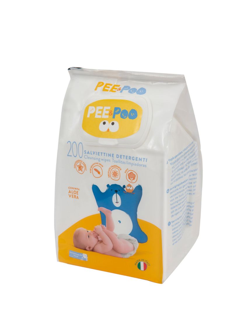 Salviettine detergenti 200 pz - pee&poo