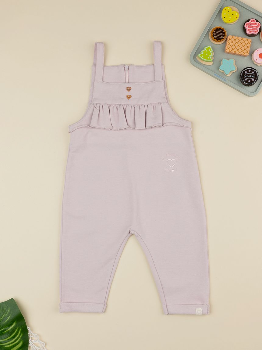 Salopette bimba rosa