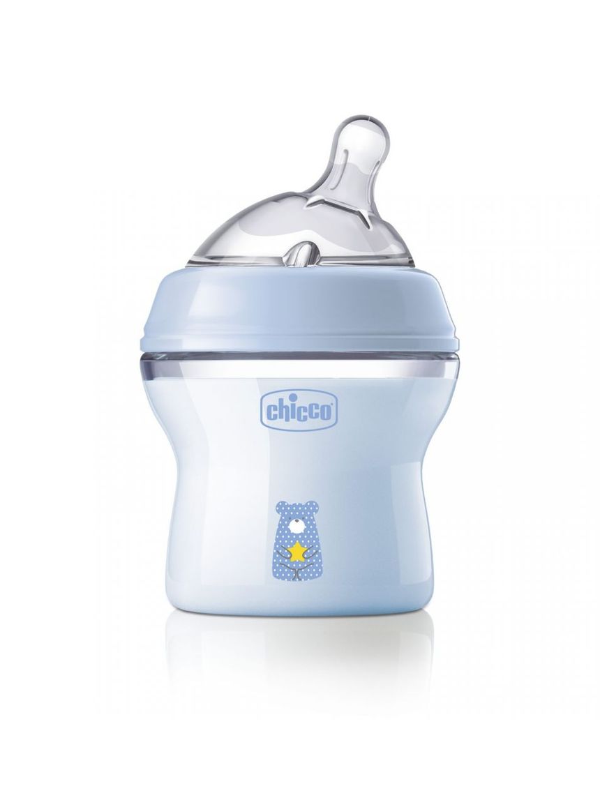 Biberon naturalfeeling neutro, 0m+, 150 ml, flusso lento blue - chicco