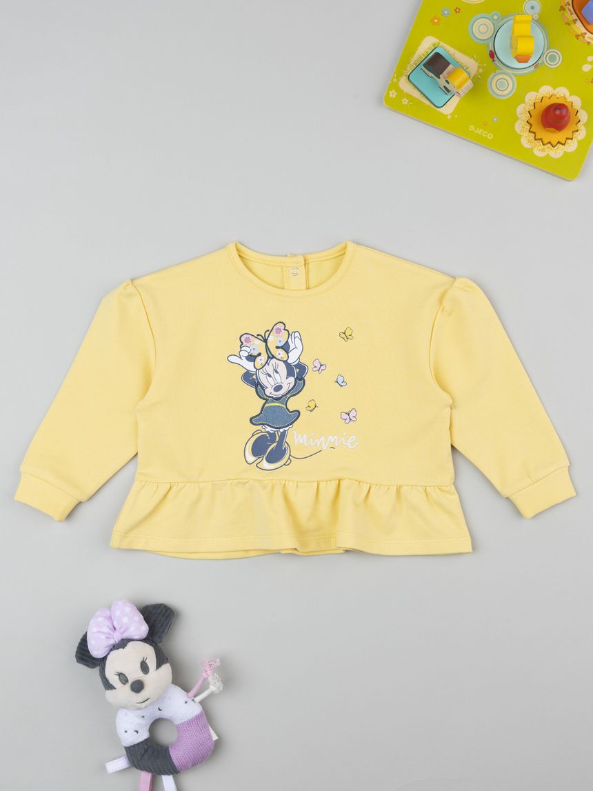 Felpa bimba minnie gialla