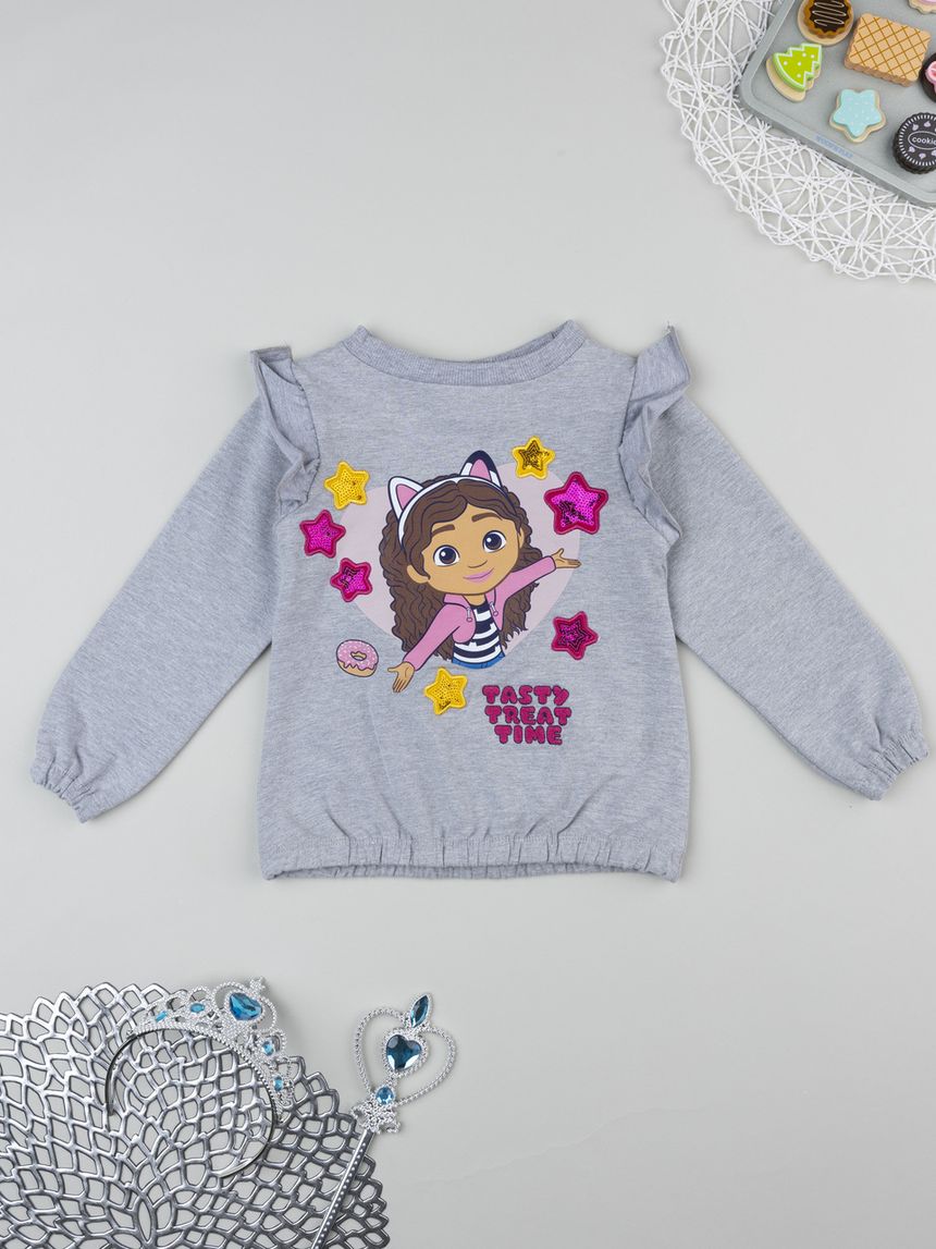 Felpa grigia bambina gabby