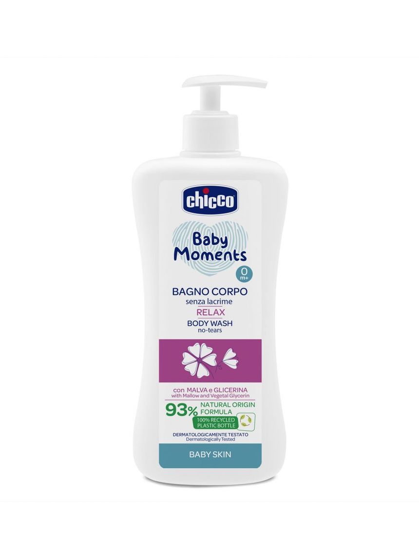 Bagno corpo relax baby moments chicco baby skin 500ml - chicco