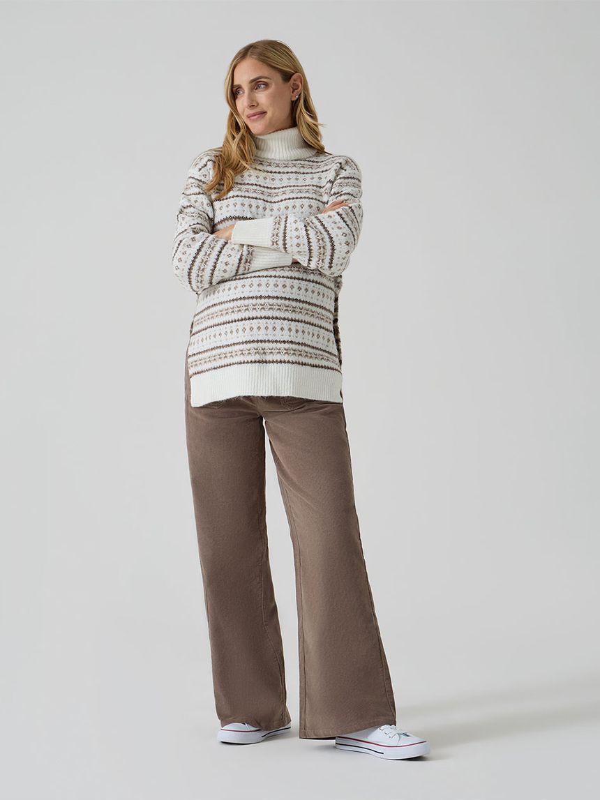 Pantapalazzo premaman velluto marrone