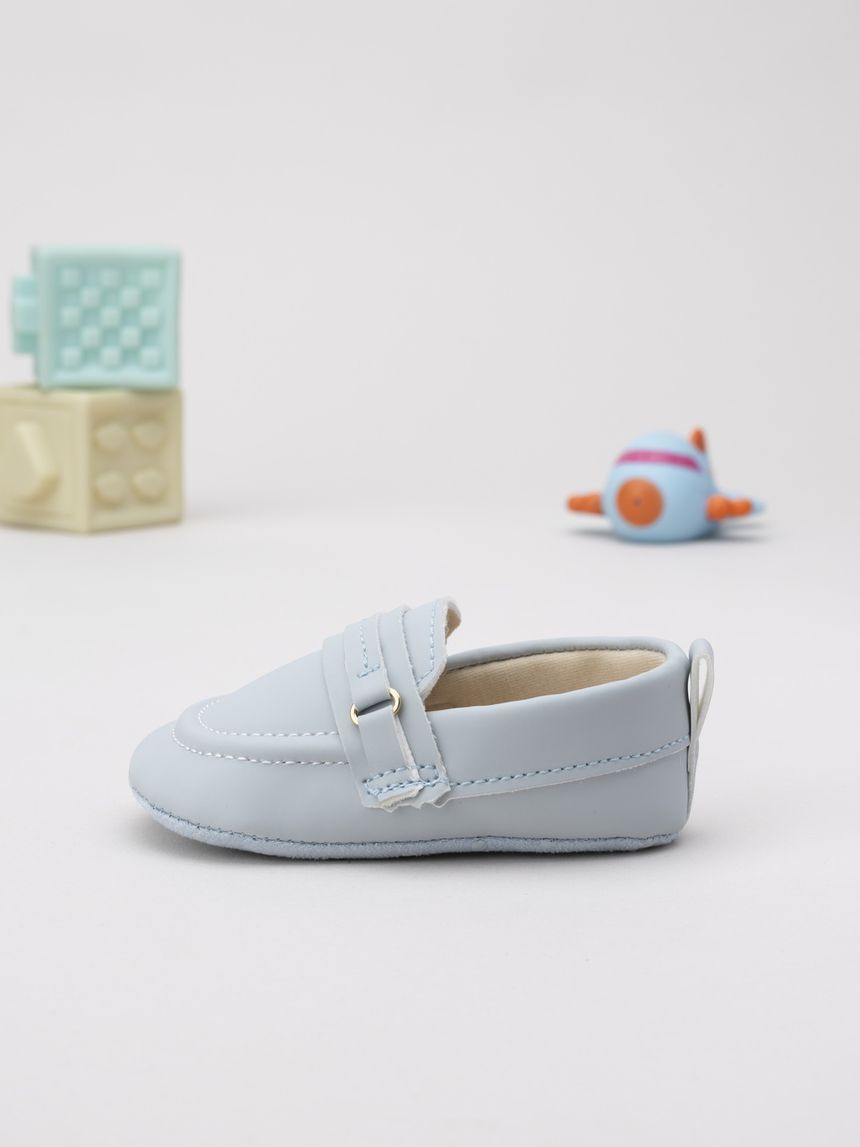 Mocassini azzurri neonato