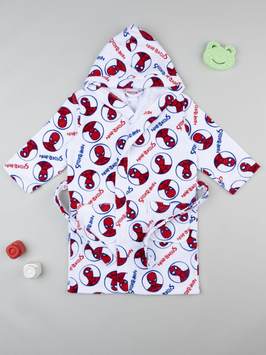 Accappatoio bambino ciniglia spiderman