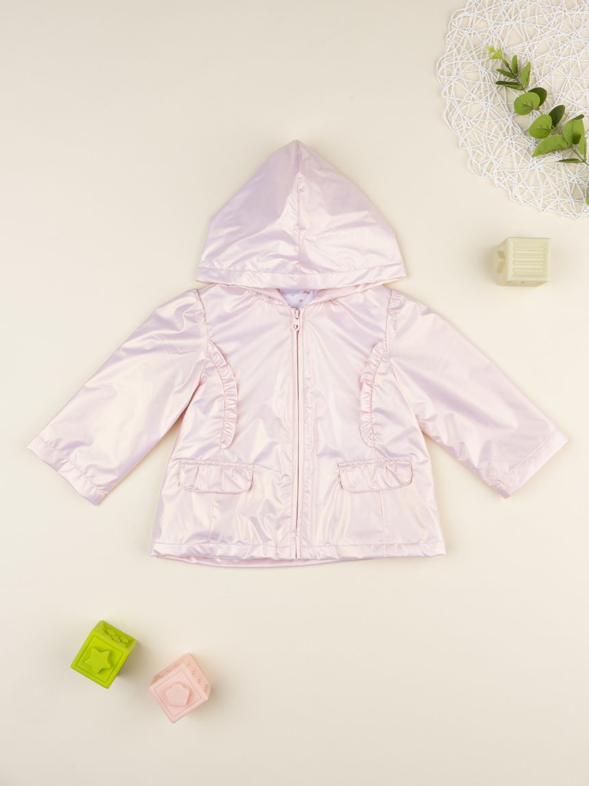 Giacca bimba rosa cangiante