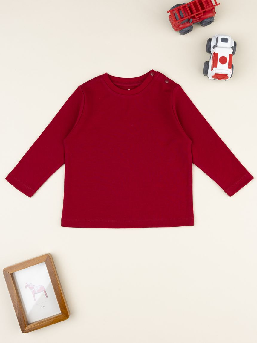 T-shirt bimbo rossa girocollo