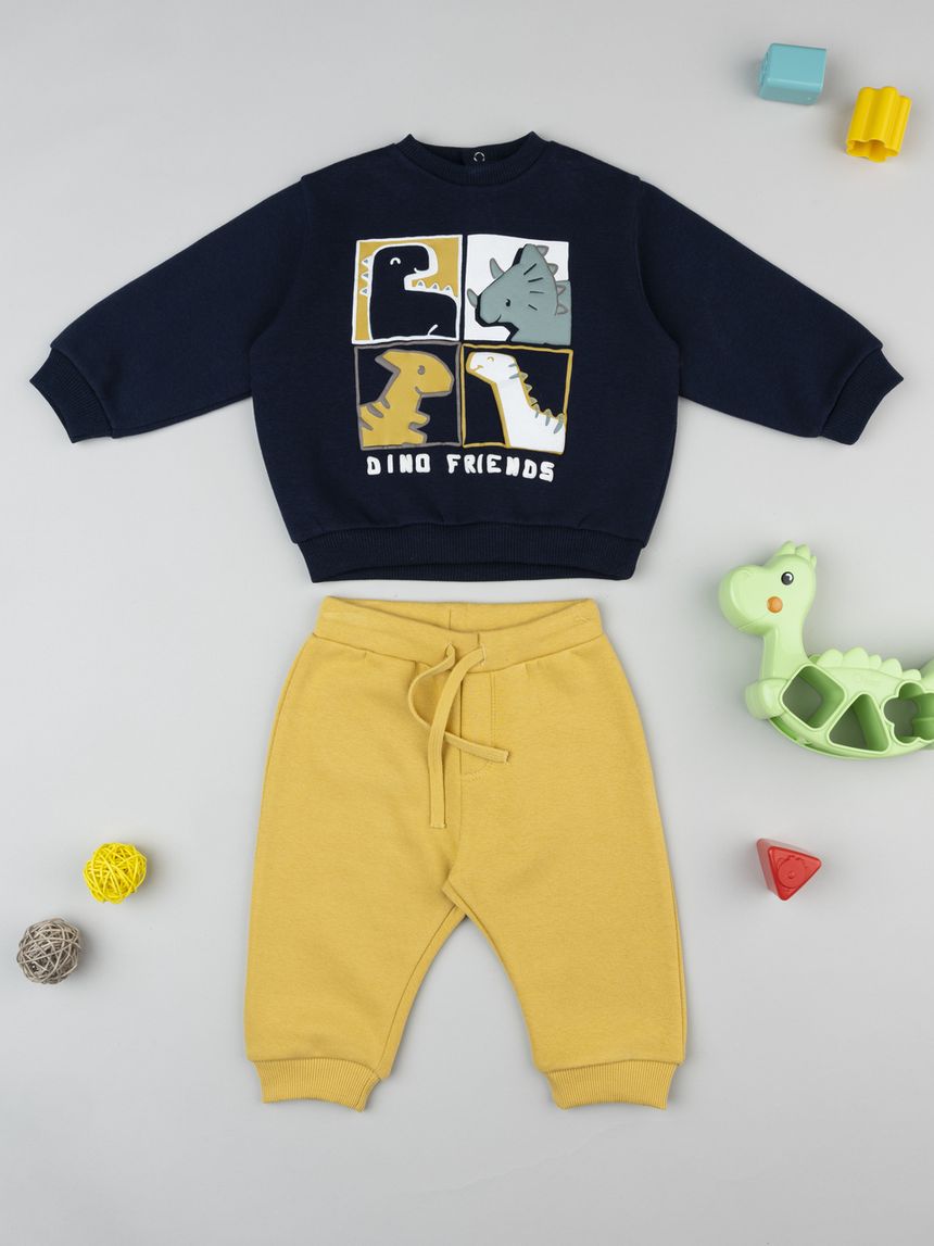 Jogger bimbo blu/giallo dino