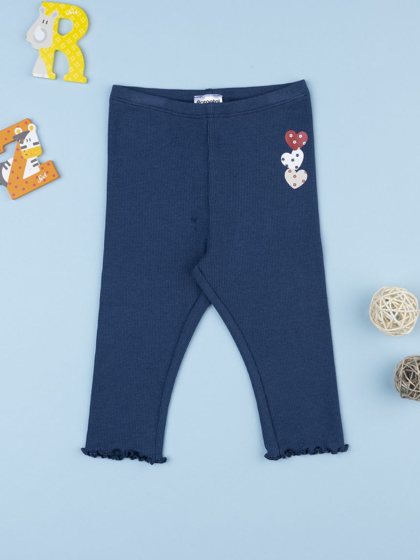 Legging bimba blu stampa