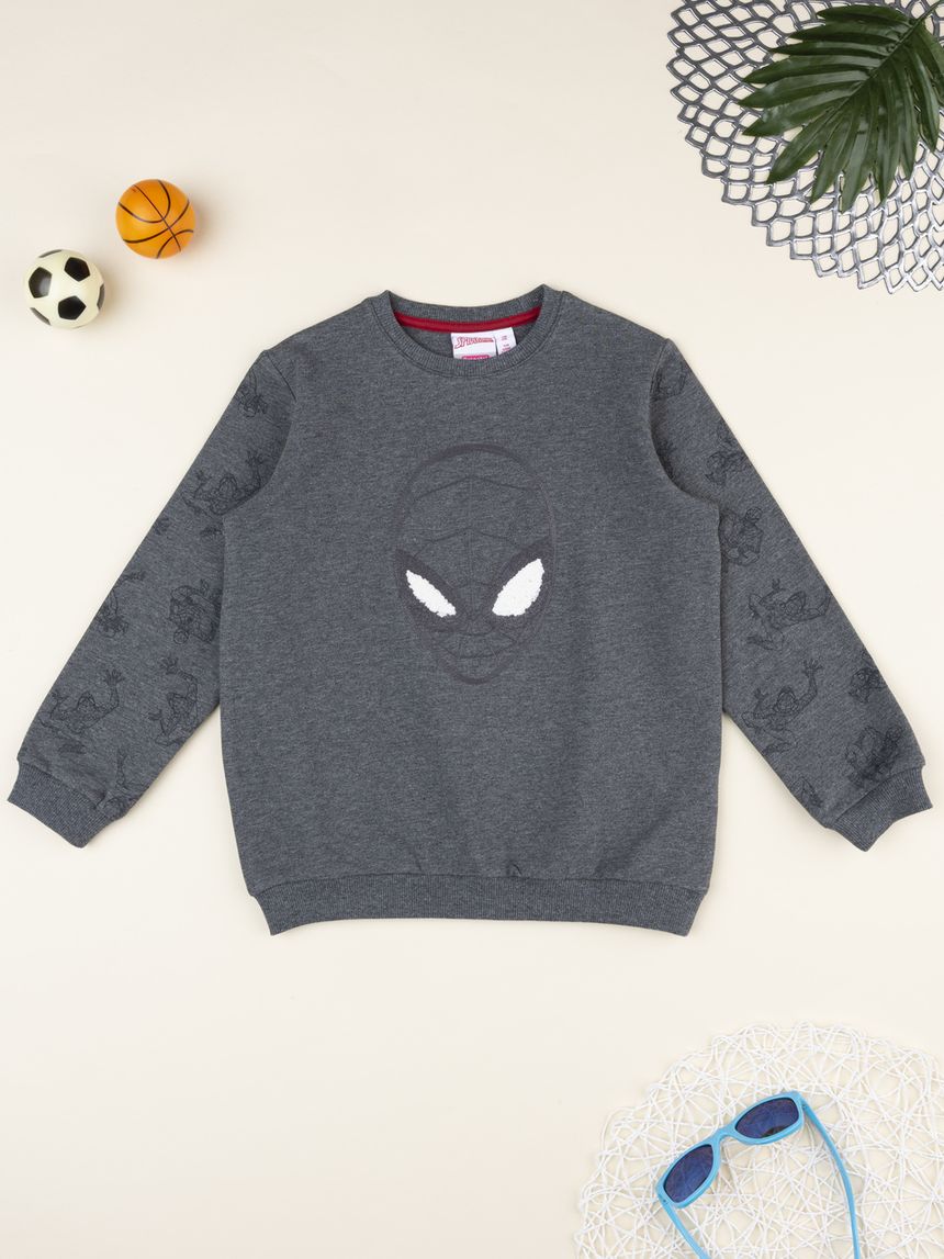 Felpa bimbo grigia spiderman