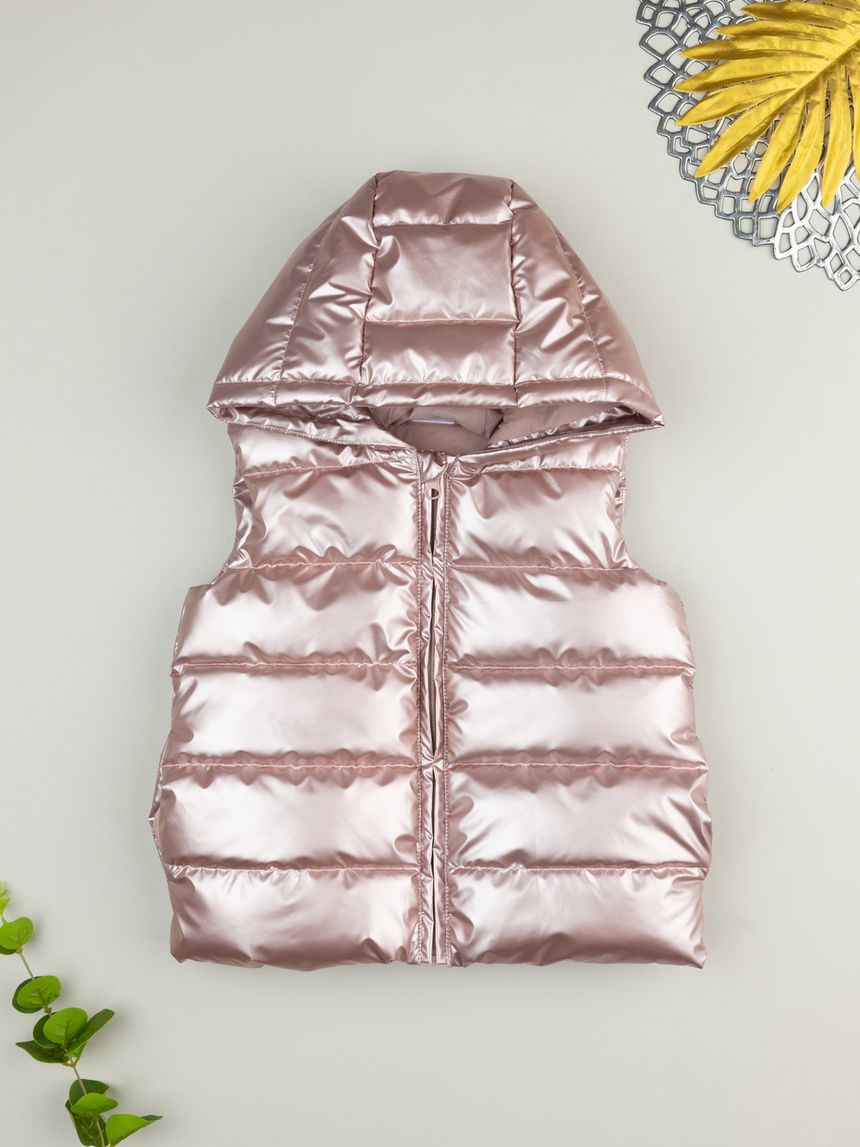 Gilet imbottito bimba rosa