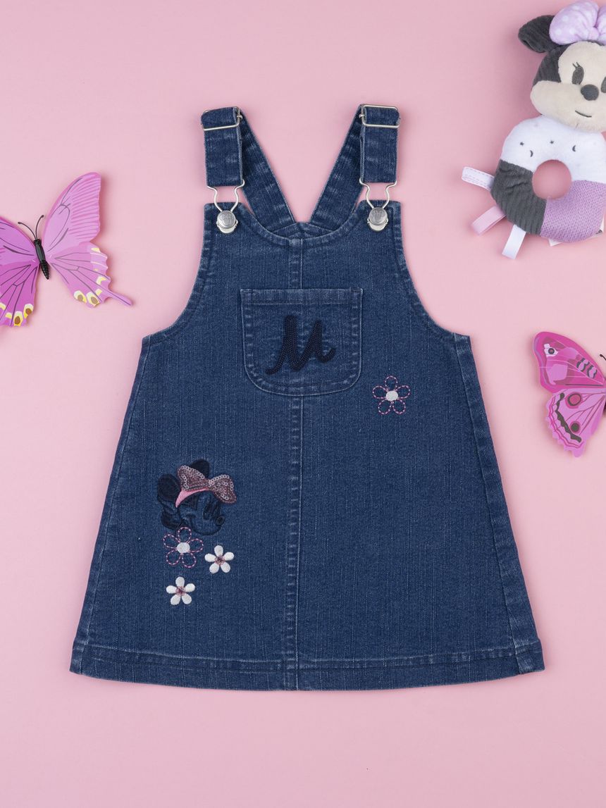 Salopette denim bimba minnie