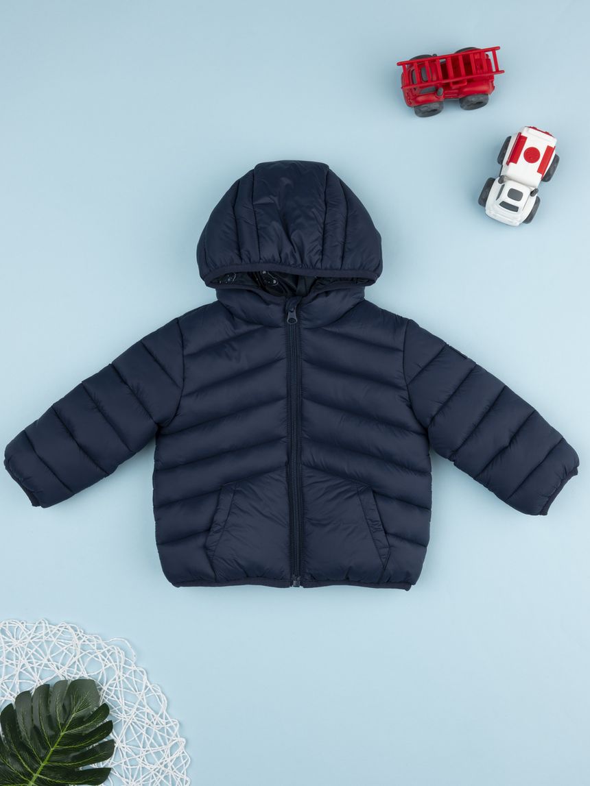 Giacca bimbo blu materiale riciclato