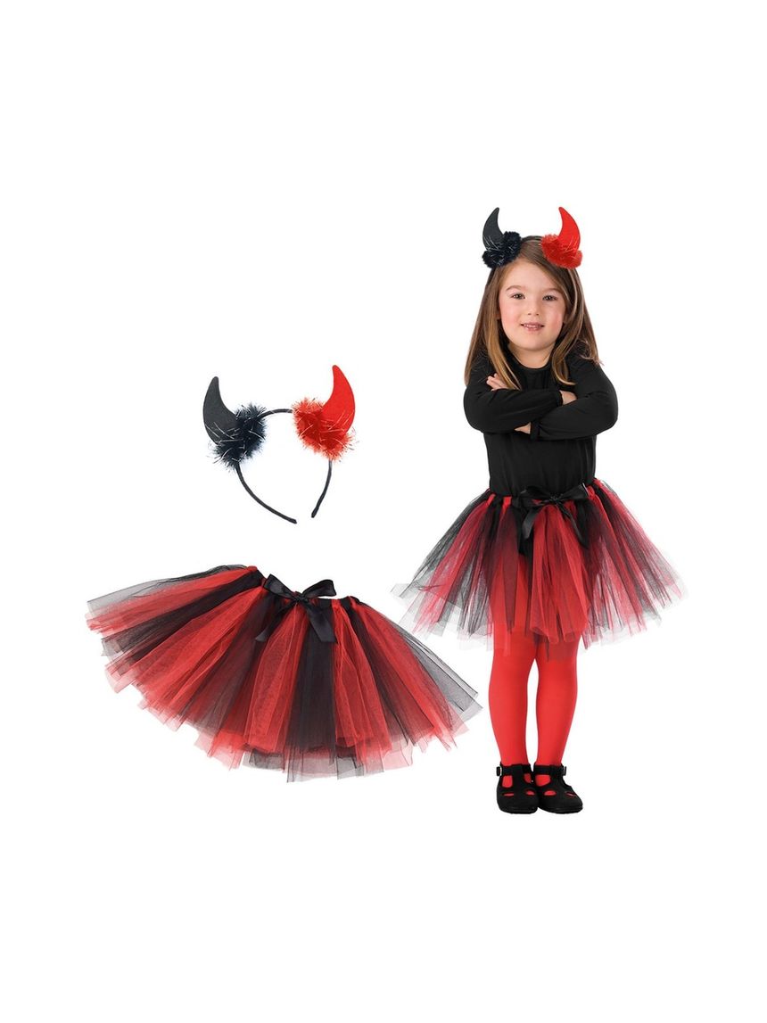 Set diavoletta bambina - gonna cerchietto - carnival toys