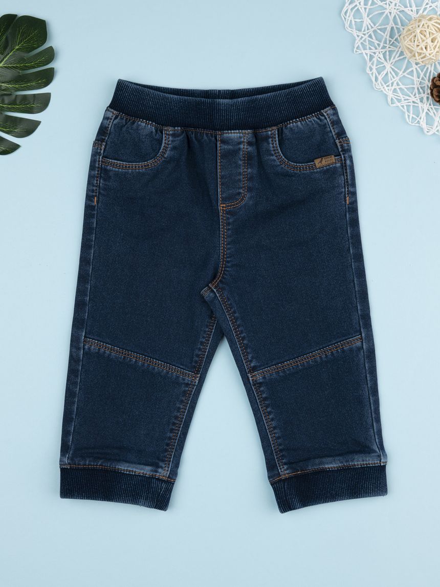 Pantalone denim bimbo blu scuro