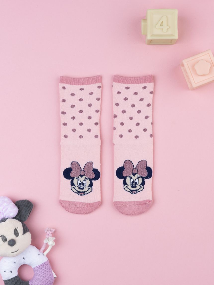 Antiscivolo bambina rosa chiaro minnie