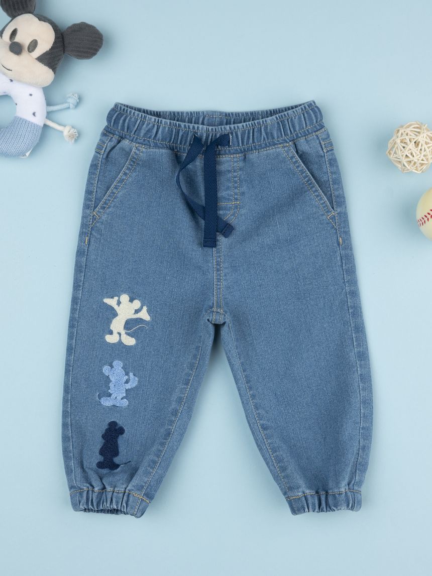 Pantaloni denim bimbo disney topolino