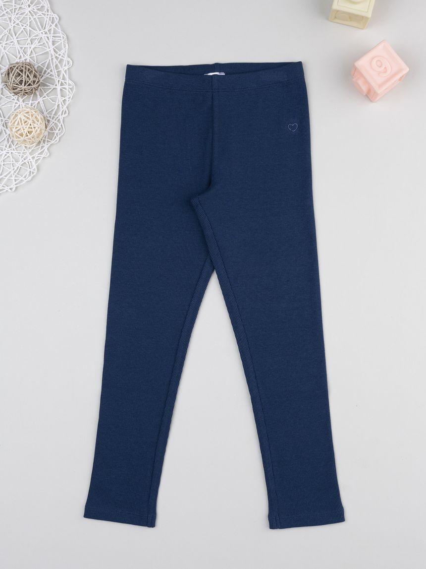 Legging bimba blu cuore