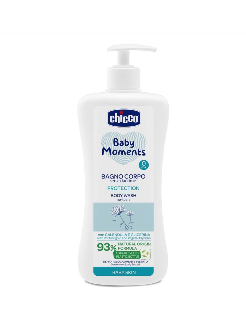 Bagno corpo protezione baby moments senza lacrime chicco baby skin 750 ml - chicco