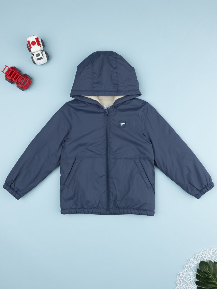 Giubbino antivento bambino blu