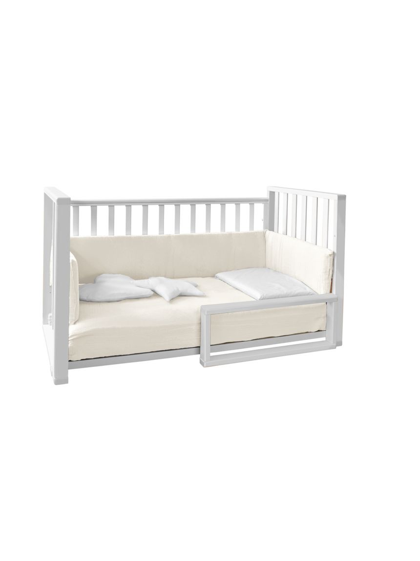 Letto infinito bianco c/tessile muslin burro - italbaby
