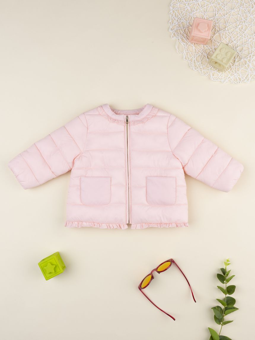 Giacca trapuntata bimba rosa